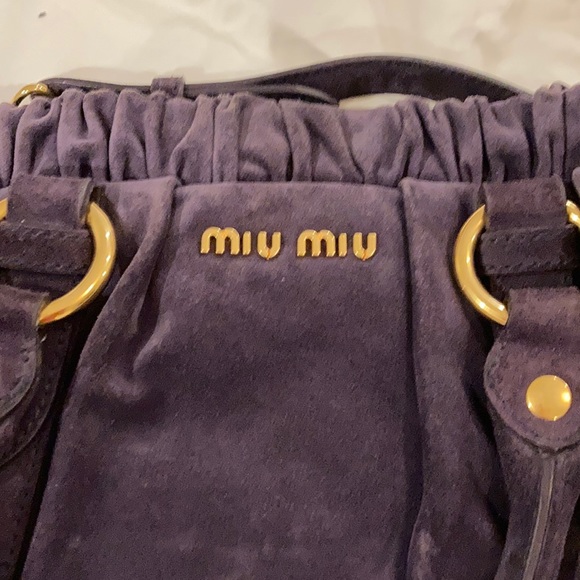 Miu miu suede purple handbag - Picture 2 of 2